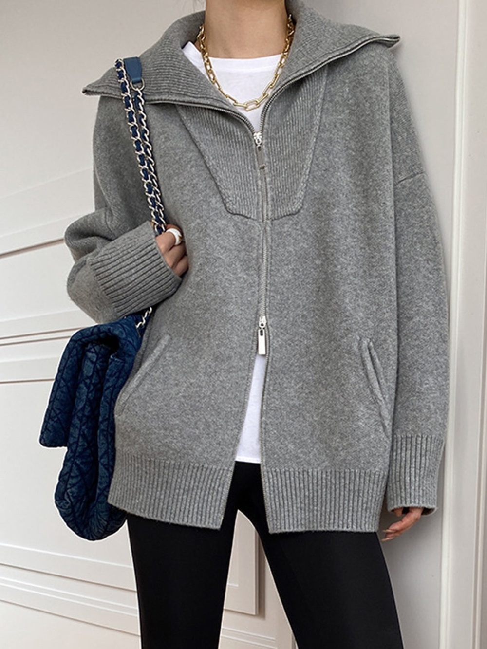 Commense Oversized Open Collar Cardigan Size S